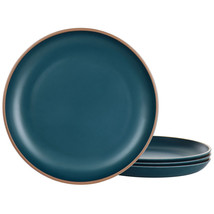 Gibson Home Rockabye 4 Piece Melamine Dinner Plate Set in Dark Teal - $64.21