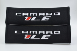 2 pieces (1 PAIR) Chevy Camaro 1LE Embroidery Seat Belt Cover Pads Black Pads - £13.46 GBP