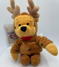Winnie The Pooh Disney Store Mini Bean Bag Reindeer Plush with Tag 1999 - £2.99 GBP