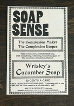 Vintage 1895 Wrisley&#39;s Cucumber Soap Allen B Wrisley Original Ad 1021  - $6.64