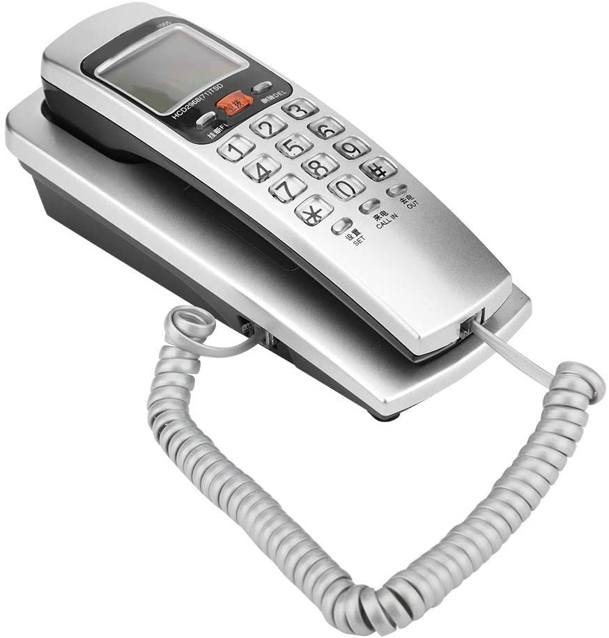 Landline Telephone, Wall Phone With Support For Fsk/Dtmf Caller Id, Cord... - $29.98