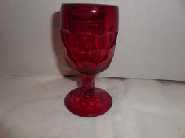 Viking Glass Ruby Red Georgian 4 3/8&quot;  Stemmed juice glass (Honeycomb) - $9.89