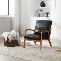 Modern Accent Chair, Solid Wood Padding Lounge Armchairs - £111.36 GBP