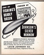 1963 Print Ad Johnson&#39;s Silver Minnow Fishing Lures Highland Park,IL - £6.88 GBP