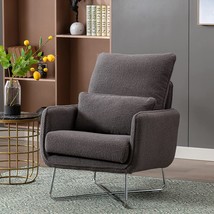 Grey, Merax Modern Mid Century Living Room Chair With Lumbar, And Easy Assembly. - £489.26 GBP