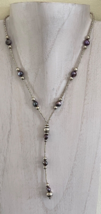 Fashion .925 Sterling Silver Beaded Necklace 12&quot; Long - £58.38 GBP