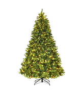 7.5Ft Pre-Lit Christmas Tree Hinged 540 LED Lights Pine Cones - $214.40 CAD