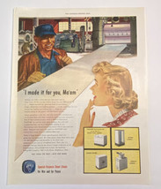 Print Ad Armco Sheet Steels Metal Appliances Vintage 1945 Man Woman War ... - $12.73