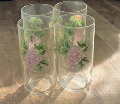 4 Vintage Libbey Pfaltzgraff Grapevine 12oz tumblers - $16.00