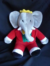 Vintage Gund 1988 Babar Plush Stuffed King Elephant 14&quot; - $17.59