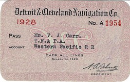 1928 D &amp; C Line Detroit &amp; Cleveland Navigation Co Yearly Steamer Steamsh... - £31.45 GBP