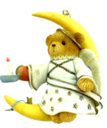 Cherished Teddies Enesco Christmas Ornament Bear Angel Sitting On Moon 7... - $441.32 MXN