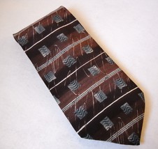 Peter Thomas By Superba Neck Tie 100% Italian Silk Geometric Stripe Square - £19.18 GBP