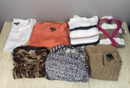 Lot of 7 Tops The Limited,BEBE,Madison,2 Sweaters ETC Women&#39;s - £14.73 GBP