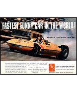 1967 AMT Model Kit Piranha Race Car Vintage Print Ad Race Car Wall Art P... - $10.97