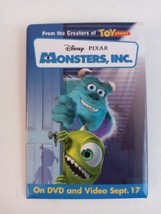 Disney/Pixar&#39;s Monster&#39;s Inc. DVD VHS Movie Promo Pin Button - £6.46 GBP