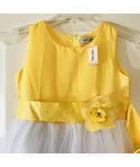IEFIEL GIRLS White &amp; Yellow FLOWER GIRL GOWN SIZE 12 - £23.58 GBP