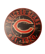 Chicago Bears Wall Plaque Distressed Wood 24 Inch Diameter Fan Creations... - $35.99