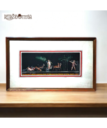 Gouache Painting The Race Cupids Chariots Pulled by Deer Fresco from... - $141.92