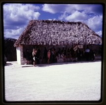 1967 Passengers Await Boarding in Mexico Airport Hut 1 Color Slide - £2.33 GBP