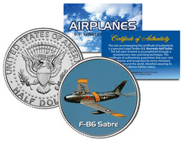 F-86 SABRE * Airplane Series * JFK Kennedy Half Dollar US Colorized Coin - $12.95