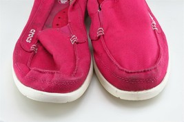 Crocs Women Sz 7 M Pink Loafer Fabric Shoes - £13.41 GBP