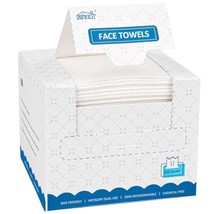 Face Towels, Disposable Face Towelette, Biodegradable Makeup Remover Dry Wipes 5 - £7.14 GBP