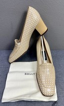 BALLY Parfait Sahara Leather Slip On Pump Heel Shoes Size 7 M Made in Italy - £19.77 GBP