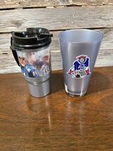 New England Patriots Vtg Drew Bledsoe Dunkin Donuts Cup Lot Thermos Rare... - $5.99