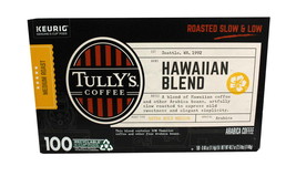 Tully&#39;s Coffee Hawaiian Blend K-Cup Arabica Coffee 100 Count - £58.98 GBP