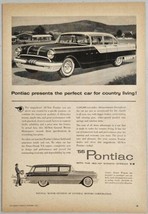 1954 Print Ad 1955 Pontiac 4-Door 180-HP Strato Streak V-8 &amp; Station Wagon - £14.84 GBP