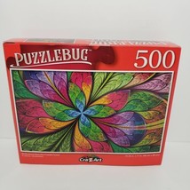 Cra-Z-Art 2 in 1 Jigsaw Puzzle Beautiful Fractal Flower 500 Pieces Puzzlebug - $8.90