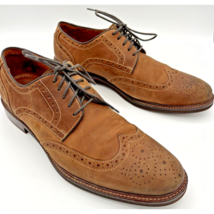 johnston &amp; murphy warner brown oiled sheepskin wingtip oxford mens 10.5M... - $609.42 MXN