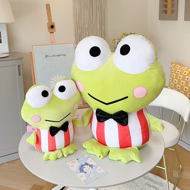 Very Soft Kero Kero Keroppi Plush  Lovely Gentleman Big Eyed Frog Plushies Cuddl - $37.12