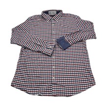 Charles Tyrwhitt Shirt Men L Red White Blue Check Long Sleeve Button Dow... - $22.65