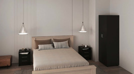 London Armoire &amp; Leyva Nightstand Set - Black - $678.99