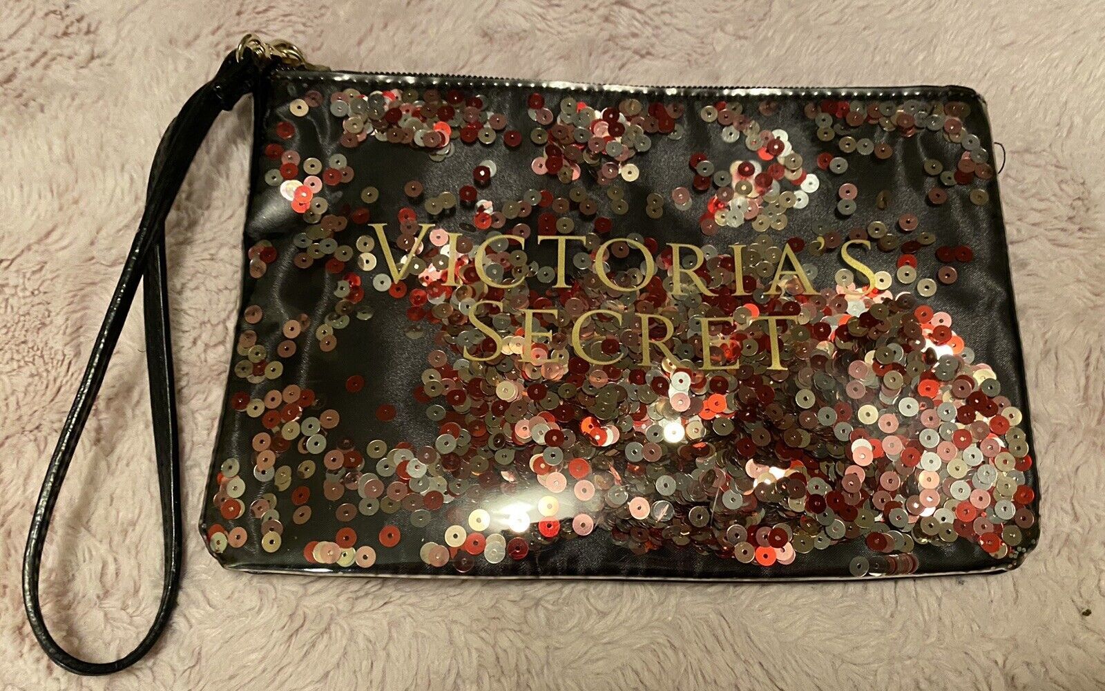 victoria secret sequin makeup bag - £14.18 GBP