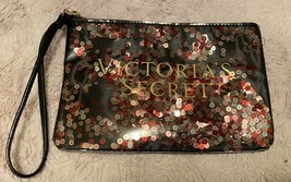 victoria secret sequin makeup bag - $17.75