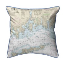 Betsy Drake Fishers Island Sound, RI Nautical Map Small Corded Indoor Outdoor - £39.56 GBP