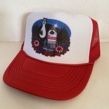 Vintage Hamm&#39;s Beer Hat Hamm&#39;s Beer Bear Trucker Hat snapback Red Party Cap 70&#39;s - £13.17 GBP