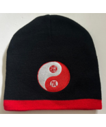 Red Ying Yang Short Acrylic Beanie - $9.99