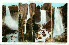 Yosemite National Park Bridal Veil Nevada Yosemite Vernal Falls Postcard 1927 - £11.83 GBP