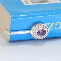 Pink Purple Burma Oval Spinel Pink Sapphire Halo Sterling Bookmarker Design 550 - £97.93 GBP