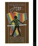 1981 New Orleans Jazz Festival Poster Post Card Postcard 81 - £7.90 GBP