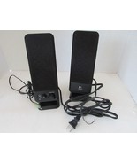 Pair of Logitech Desktop Speakers Model S-0152A1 Black  tested - $39.12 CAD
