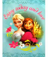 Disney Frozen Anna Elsa Plush Throw Blanket Twin Size 60x80 - Sister Love - £22.33 GBP