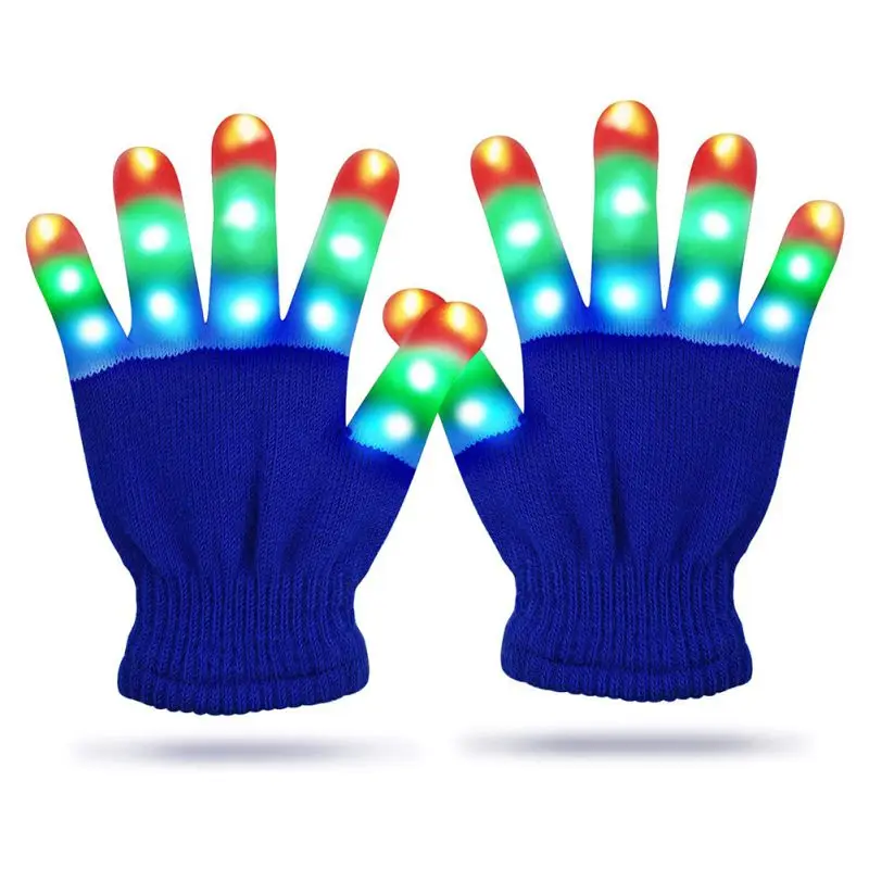 1 Pair Kids LED Gloves Glowing Christmas Outdoor Party Light Props  Flashing Mag - £36.02 GBP