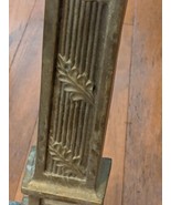 Antique Ornate Heavy Brass Column Greek Federal Style Andirons 26 Inches... - $4,416.78 MXN