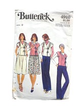 Butterick Sewing Pattern 4910 Top Skirt Pants JUNIORS Size 9 - $8.96