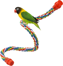 Bird Rope Perch for Parrots, Cockatiels, Parakeets, Budgie Cages Comfy B... - £10.10 GBP